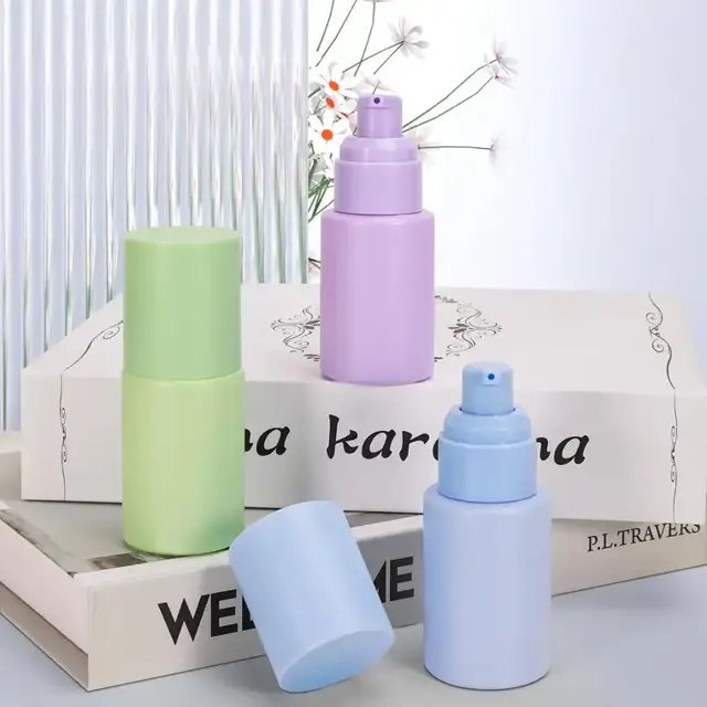 Frosted Glass Lotion Bottles view 2