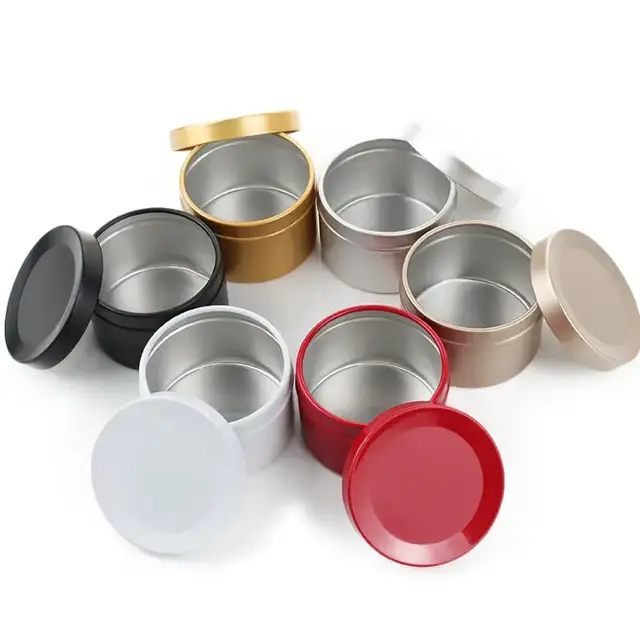 Aluminum cosmetic tins view 3