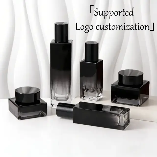 Gradient Glass Cosmetic Jars