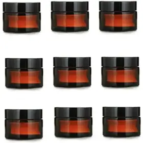 Amber Glass Cosmetic Jars