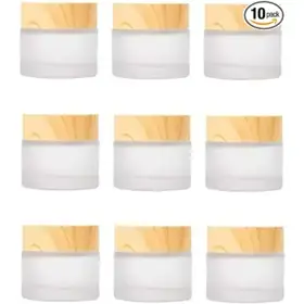 Frosted Glass Cosmetic Jars