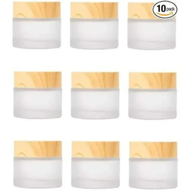 Frosted Glass Cosmetic Jars