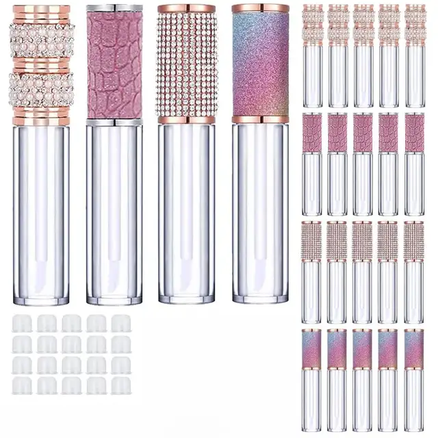 Diamond-Shaped Plastic Lip Gloss Tubes